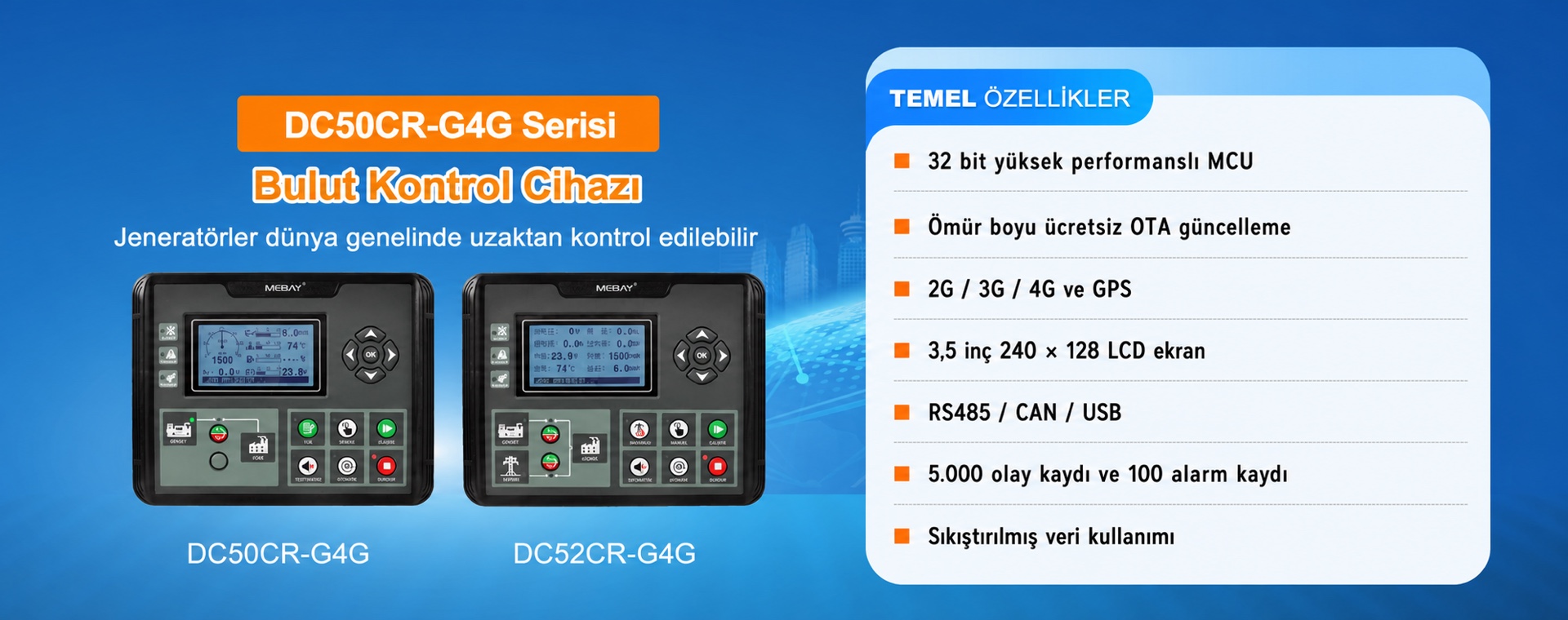 MEBAY DC50CR-G4G ve DC52CR-G4G Türkçe ürün tanıtımı